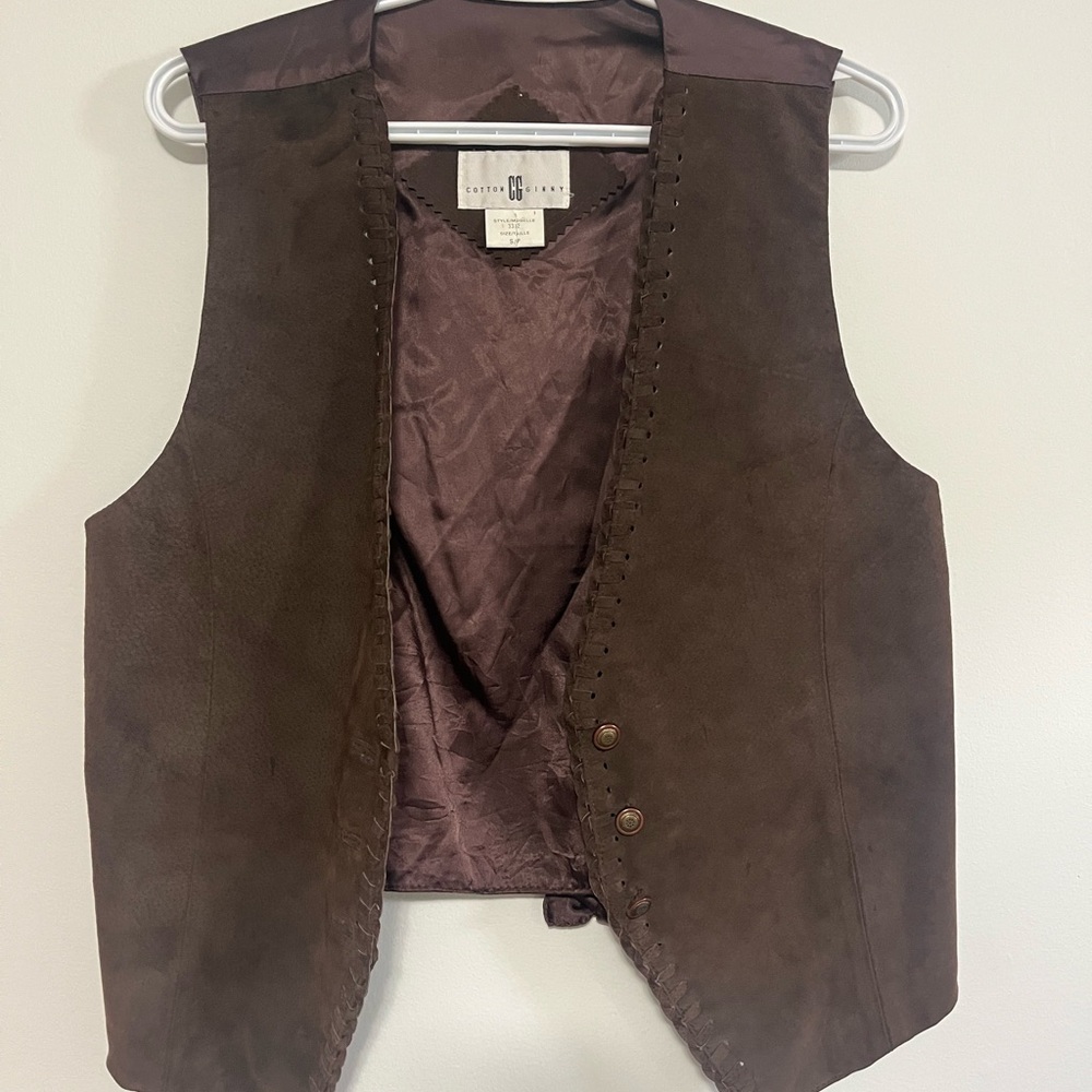 Brown Suede Vest
